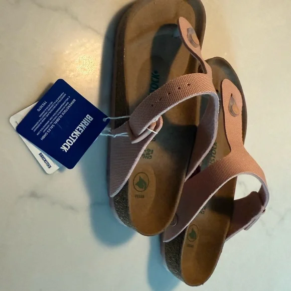 Birkenstock Vegan Sandals with Green Accents - Picture 2 of 4